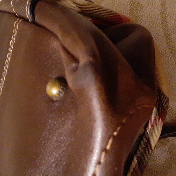 BURBERRY LEATHER NOVA SATCHEL EUC VINTAGE - Picture 12 of 15